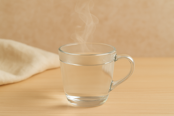 杯子装着热水