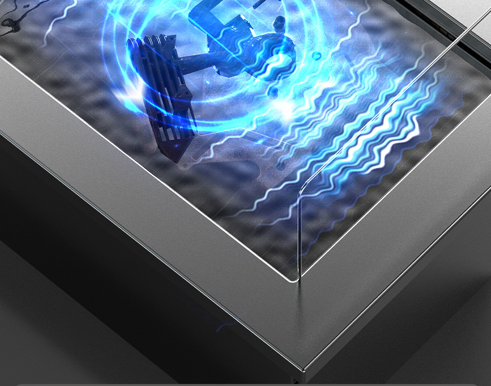 冠博仕GE1240H双槽超声波清洗机带鼓风烘干 | 45L/600W | 工业用大功率五金模具汽修大型超音波除油清洁机