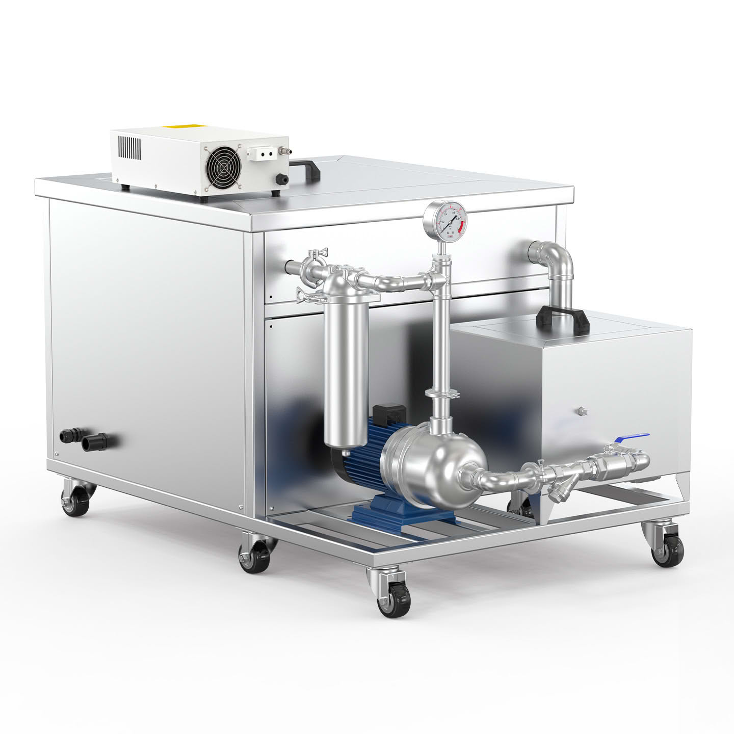 冠博仕GM1860L单槽过滤循环超声波清洗机 | 61L/900W | 工业五金零件汽车发动机除油除锈清洁机